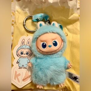 Labubu Pin for Love, letter “K” light blue